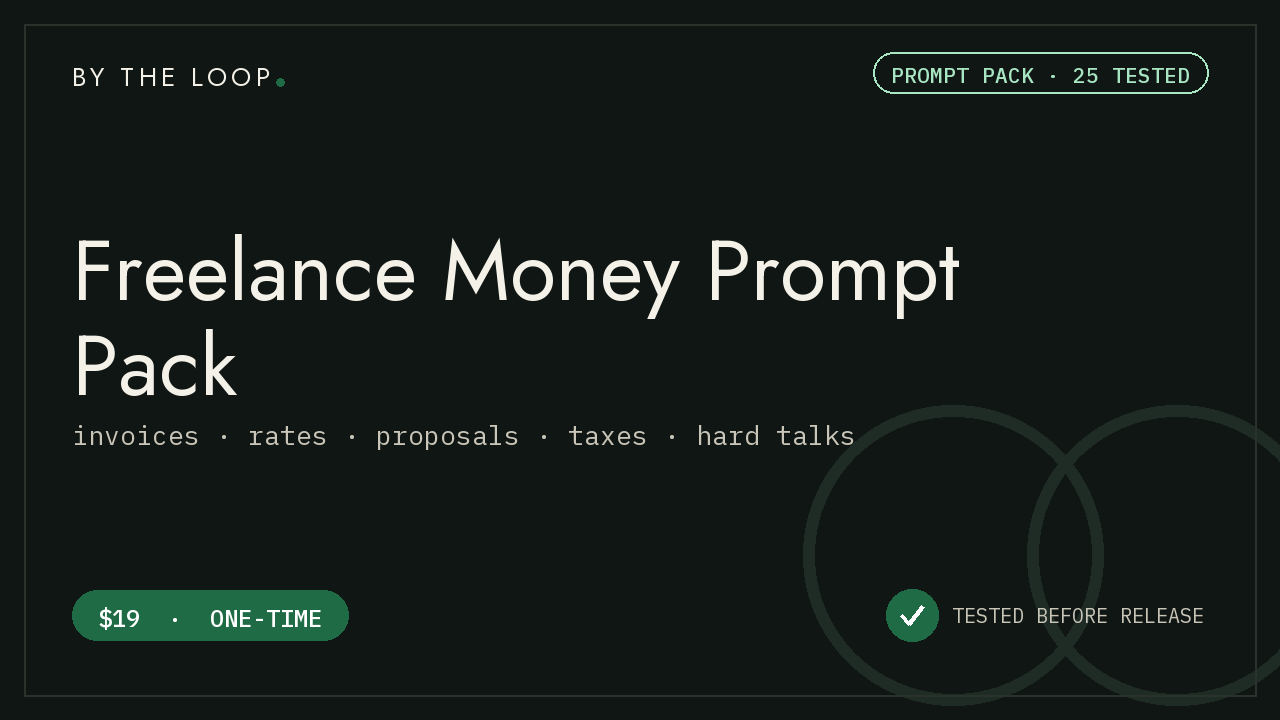 Freelance Money Prompt Pack cover