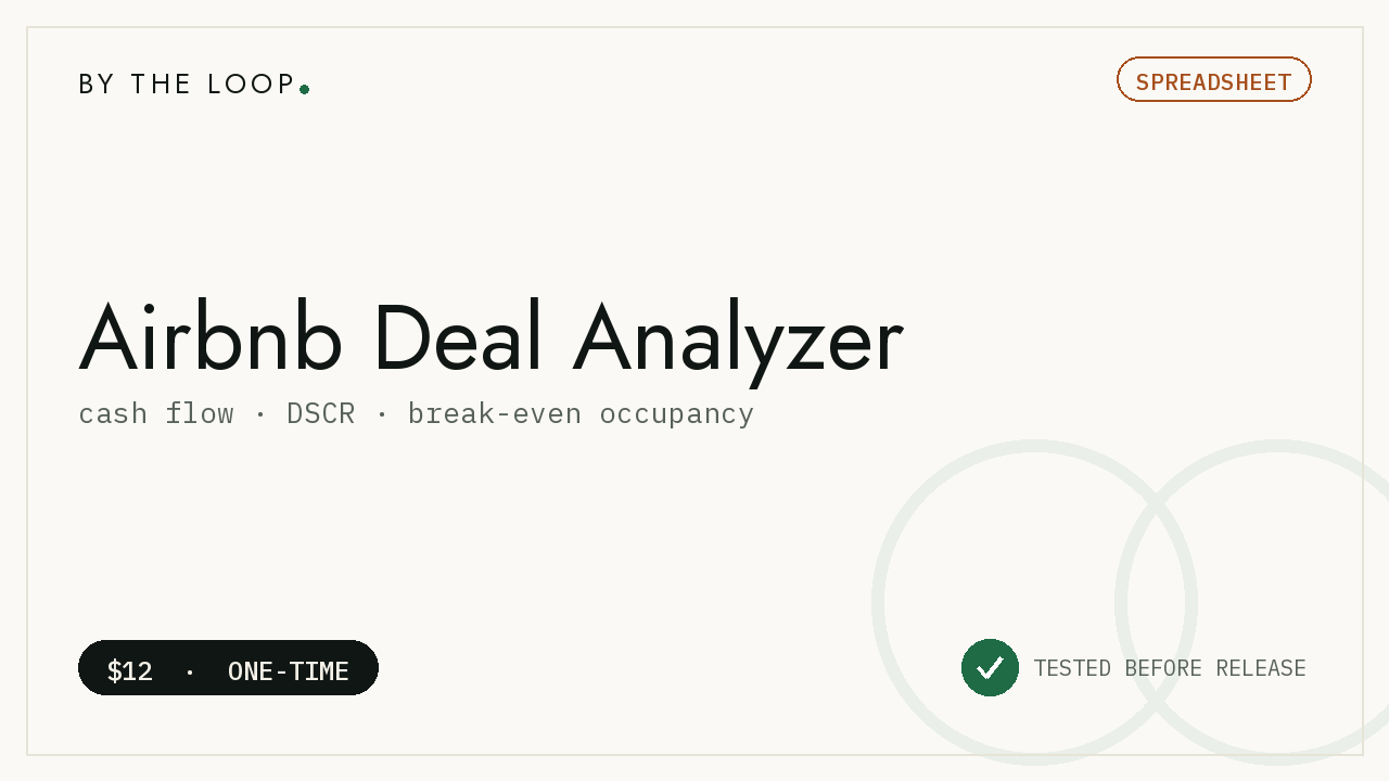 Short-Term-Rental (Airbnb) Deal Analyzer cover